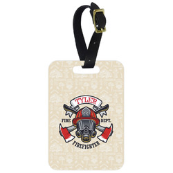 Firefighter Metal Luggage Tag w/ Name or Text