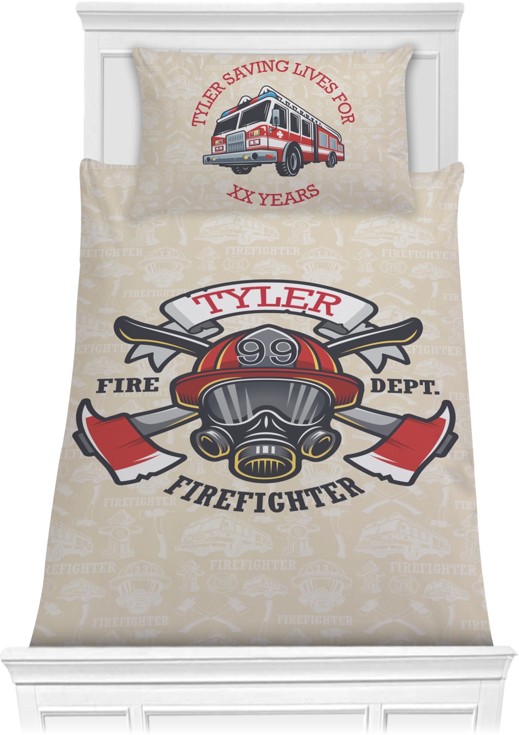 Firefighter Comforter Set - Twin (Personalized ...