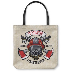 Firefighter Canvas Tote Bag - Medium - 16"x16" (Personalized)