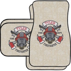 Firefighter Car Floor Mats Set - 2 Front & 2 Back (Personalized)