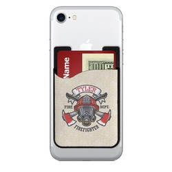 Firefighter 2-in-1 Cell Phone Credit Card Holder & Screen Cleaner (Personalized)