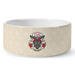 Firefighter Ceramic Dog Bowl - Medium (Personalized)