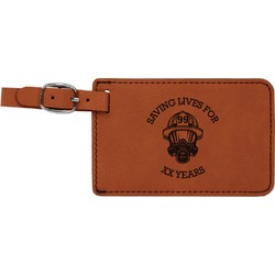 Firefighter Leatherette Luggage Tag (Personalized)