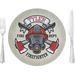Firefighter 10" Glass Lunch / Dinner Plates - Single or Set (Personalized)