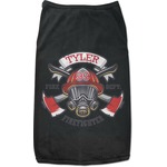 Firefighter Black Pet Shirt (Personalized)