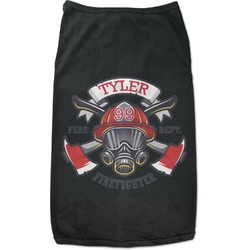Firefighter Black Pet Shirt - 2XL (Personalized)