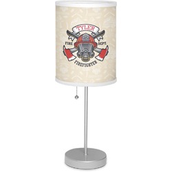 Firefighter 7" Drum Lamp with Shade Polyester (Personalized)