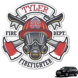Firefighter Graphic Car Decal (Personalized)