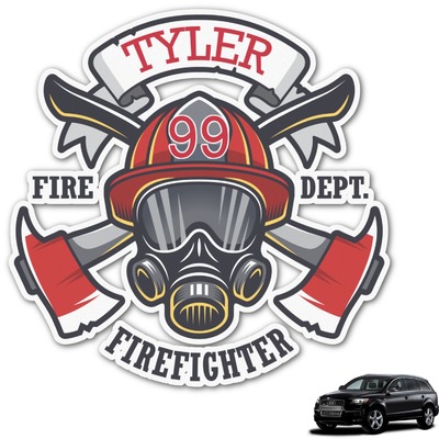 Custom Firefighter Graphic Car Decal (Personalized) | YouCustomizeIt