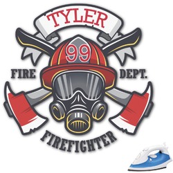 Firefighter Graphic Iron On Transfer - Up to 4.5"x4.5" (Personalized)