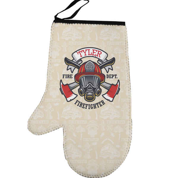 Custom Firefighter Left Oven Mitt (Personalized)