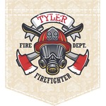Firefighter Iron On Faux Pocket (Personalized)