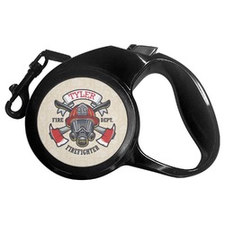 Firefighter Retractable Dog Leash - Small (Personalized)