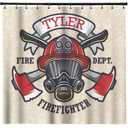Firefighter Shower Curtain - 71" x 74" (Personalized)