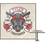 Firefighter Square Table Top - 24" (Personalized)