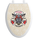 Firefighter Toilet Seat Decal - Elongated (Personalized)