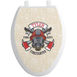 Firefighter Toilet Seat Decal - Elongated (Personalized)