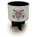 Firefighter Black Beach Spiker Drink Holder (Personalized)