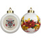 Firefighter Ceramic Christmas Ornament - Poinsettias (APPROVAL)