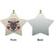 Firefighter Ceramic Flat Ornament - Star Front & Back (APPROVAL)