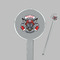 Firefighter Clear Plastic 7" Stir Stick - Round - Closeup