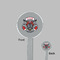 Firefighter Clear Plastic 7" Stir Stick - Round - Front & Back