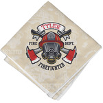 Firefighter Cloth Cocktail Napkin - Single w/ Name or Text