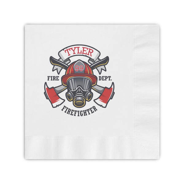 Custom Firefighter Coined Cocktail Napkins (Personalized)