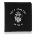 Firefighter Leather Binder - 1" - Black (Personalized)