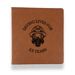 Firefighter Leather Binder - 1" - Rawhide (Personalized)