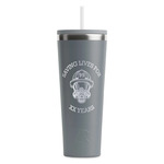 Firefighter RTIC Everyday Tumbler with Straw - 28oz - Grey - Double-Sided (Personalized)