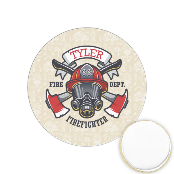 Custom Firefighter Printed Cookie Topper - 1.25" (Personalized)