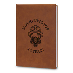 Firefighter Leatherette Journal - Large - Double Sided (Personalized)