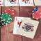 Firefighter On Table with Poker Chips