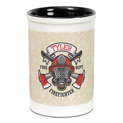 Firefighter Ceramic Pencil Holders - Black