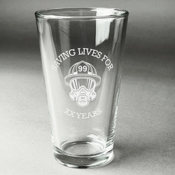 Firefighter Pint Glass - Engraved (Single) (Personalized)