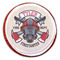 Firefighter Printed Icing Circle - Large - On Cookie