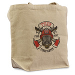 Firefighter Reusable Cotton Grocery Bag (Personalized)