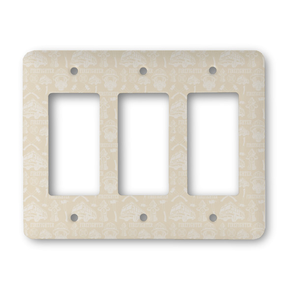 Custom Firefighter Rocker Style Light Switch Cover - Three Switch