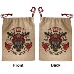 Firefighter Santa Sack - Front & Back (Personalized)