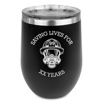 Firefighter Stemless Wine Tumbler - 5 Color Choices - Stainless Steel  (Personalized)