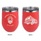 Firefighter Stainless Wine Tumblers - Coral - Double Sided - Approval