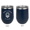 Firefighter Stainless Wine Tumblers - Navy - Single Sided - Approval