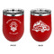 Firefighter Stainless Wine Tumblers - Red - Double Sided - Approval