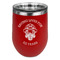 Firefighter Stainless Wine Tumblers - Red - Double Sided - Front