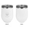 Firefighter Stainless Wine Tumblers - White - Single Sided - Approval