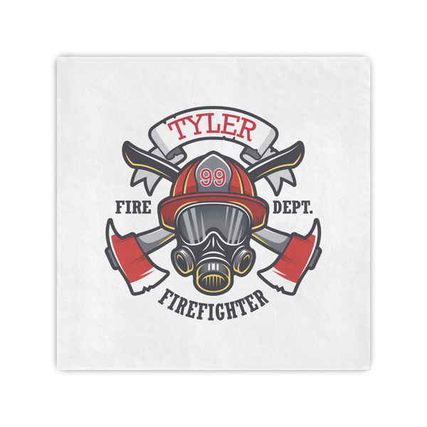 Custom Firefighter Standard Cocktail Napkins (Personalized)