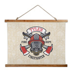 Firefighter Wall Hanging Tapestry - Wide (Personalized)