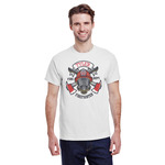 Firefighter T-Shirt - White - Medium (Personalized)