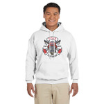 Firefighter Hoodie - White - Large (Personalized)